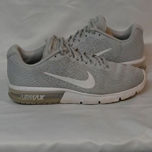 Nike Air Max Sequent 2 Womens 852465-007‎ Platinum Grey Running Shoes Size 9